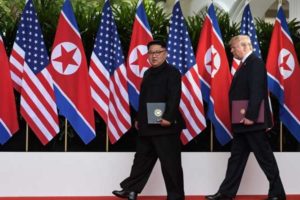 Trump ‘in no rush’ on North Korea denuclearisation as envoy heads to finalise summit plans