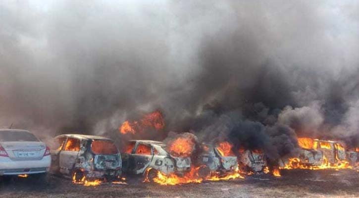 300 vehicles gutted in Bengaluru parking lot fire