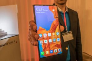 Huawei Mate X smartphone folds face out