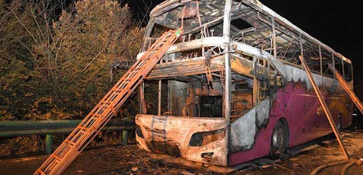 26 killed in China bus fire