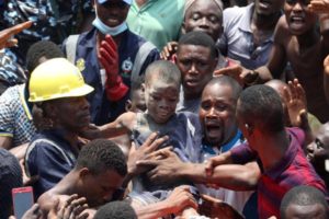 Children trapped in Nigeria school building collapse