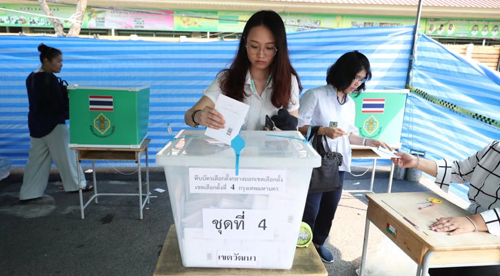 Thailand votes in first post-coup election