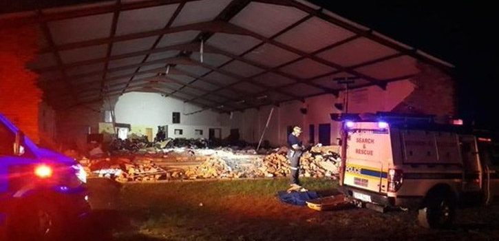 13 killed as church roof collapses in South Africa
