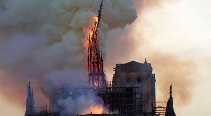 Massive fire ravages Paris Notre-Dame cathedral