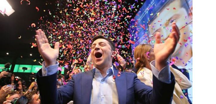 Comedian Zelensky wins Ukraine presidency