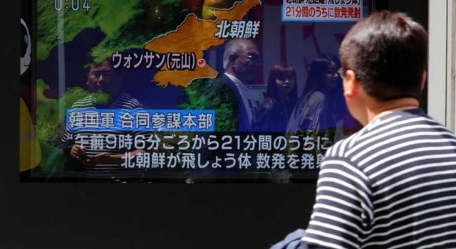 N Korea fires short-range projectiles