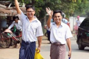 Two Reuters journalists freed in Myanmar