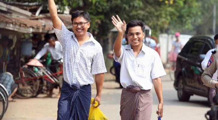 Two Reuters journalists freed in Myanmar