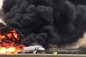 Russia crash jet ‘struck by lightning’