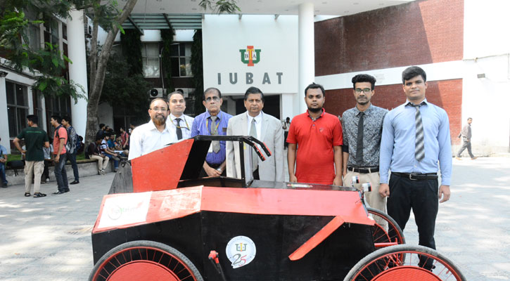 IUBAT showcases solar-electric car