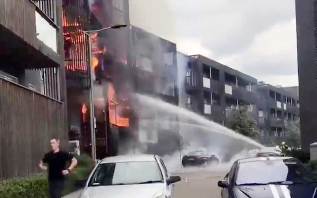 Fire at east London residential block