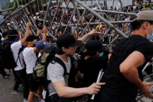Protesters attempt to storm Hong Kong parliament