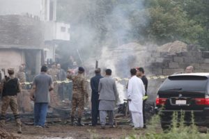Pakistani military plane crashes into garrison city, kills 17