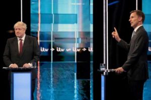 Britain’s PM hopefuls battle over Brexit in bad-tempered debate