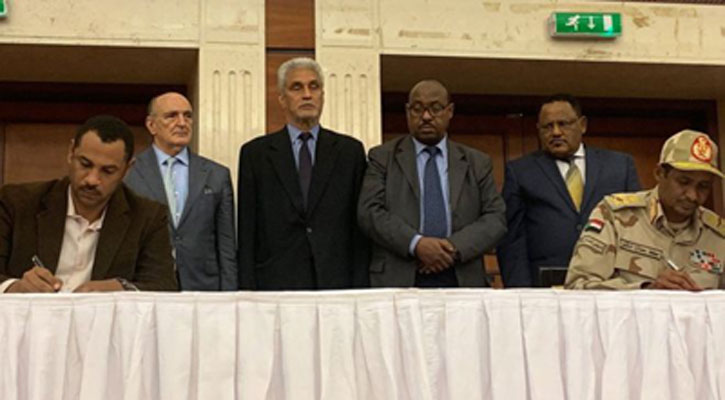 Sudan junta and civilians sign power-sharing deal