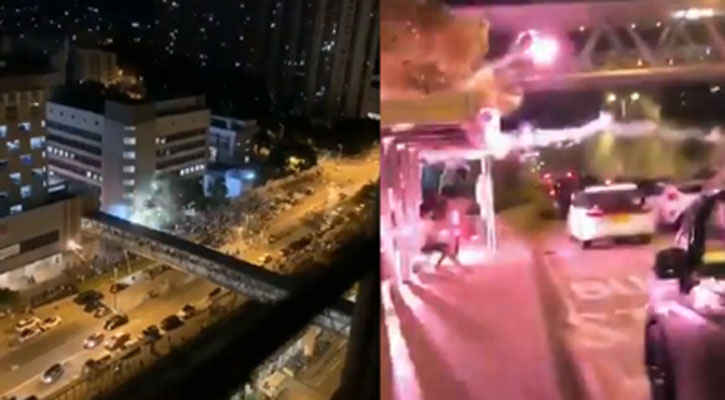 Hong Kong protesters hurt in drive-by fireworks attack