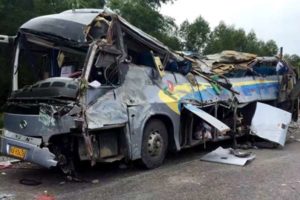 36 killed as coach hits truck in China