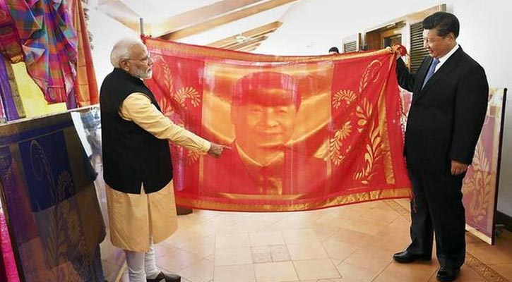 PM Modi gifts Xi’s image embossed silk shawl to Chinese premier