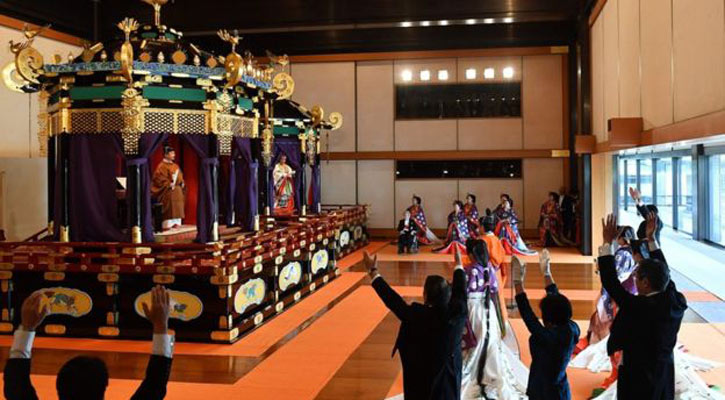 Japan’s emperor ascends throne in ancient ritual