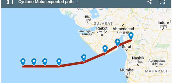 Maha to hit Gujarat Thursday as Bulbul forms over Bay