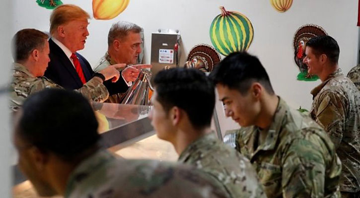 Trump makes first Afghanistan trip for Thanksgiving