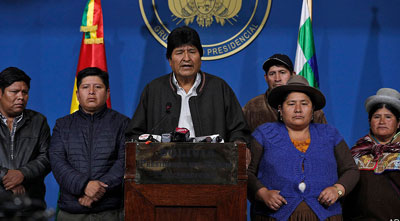 Bolivian leader accepts political asylum in Mexico