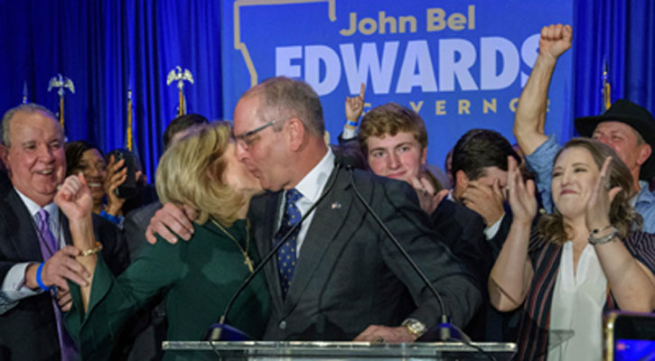 Democrat wins governor election in Louisiana