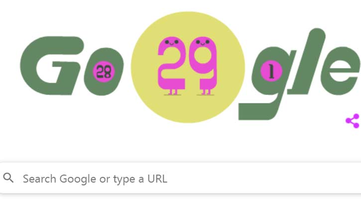 Google celebrates leap day with doodle