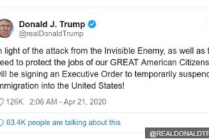 Trump to suspend immigration to US amid pandemic