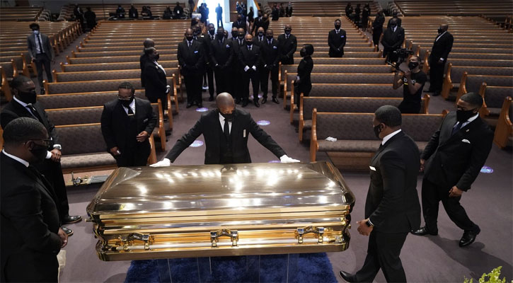 George Floyd’s funeral hears calls for racial justice