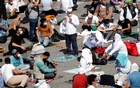 Thousands gather around Hagia Sophia for first Friday prayers