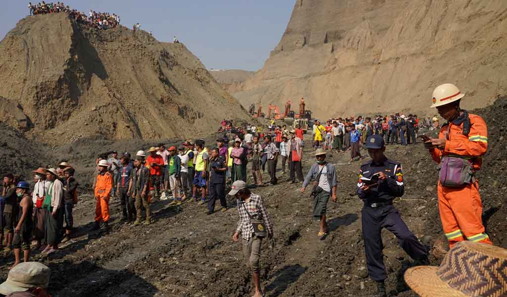 Myanmar mine landslide death toll climbs to 113