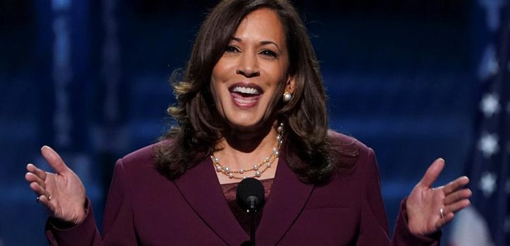 Kamala Harris makes history as vice-presidential candidate