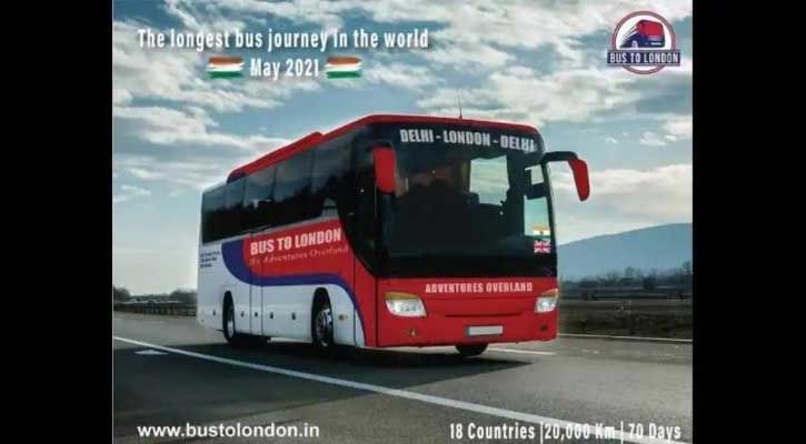 Epic journey from Delhi to London by bus