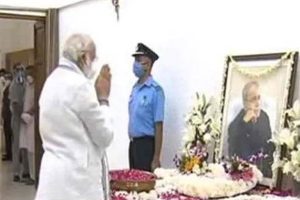 Modi pays last respects to Pranab Mukherjee