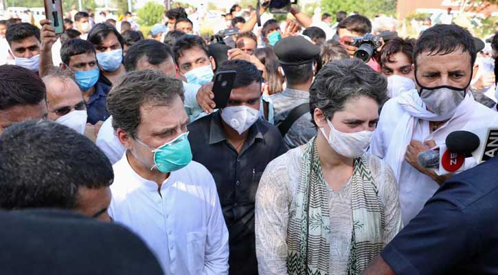 Hathras gangrape: Rahul, Priyanka Gandhi released from detention