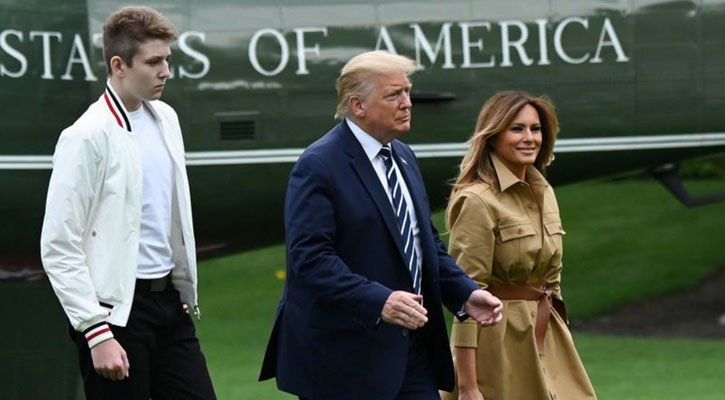 Trump’s son Barron had coronavirus, says first lady