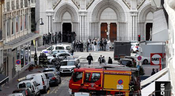 3 killed in knife attack at French church, woman beheaded