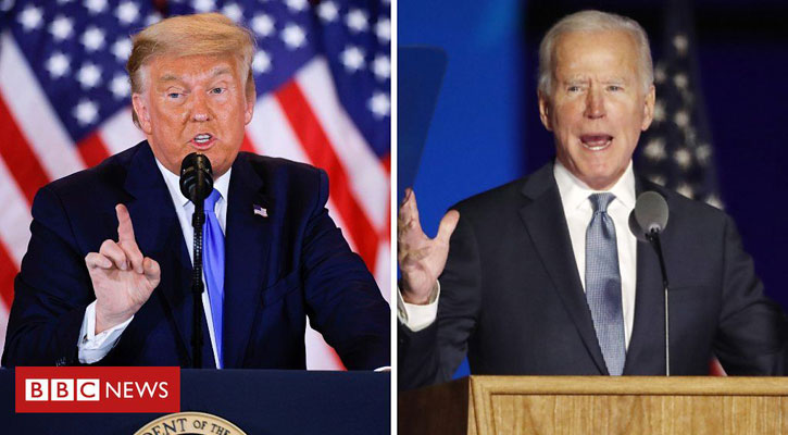 US election results: Trump sues as path to victory over Biden narrows