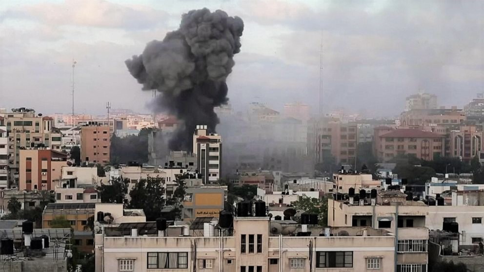 Israeli airstrikes kill 6, level large family home in Gaza