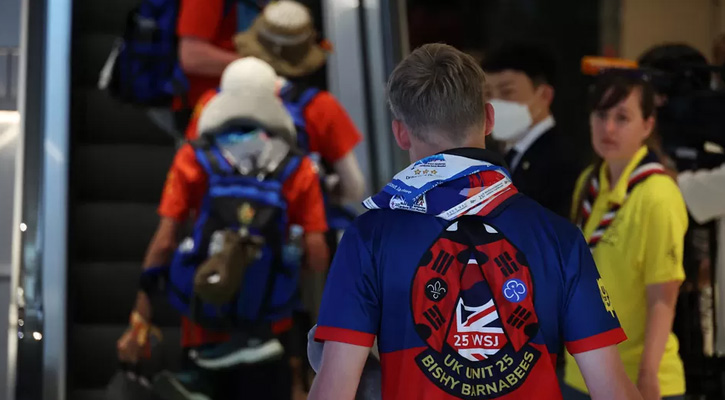 All scouts leaving South Korea camp as storm looms