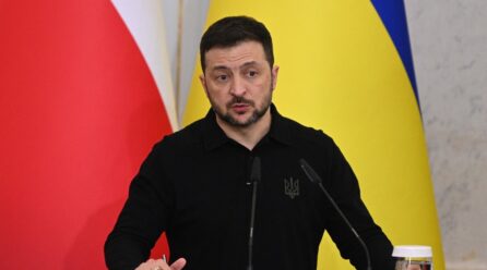 Zelensky huddles with European leaders