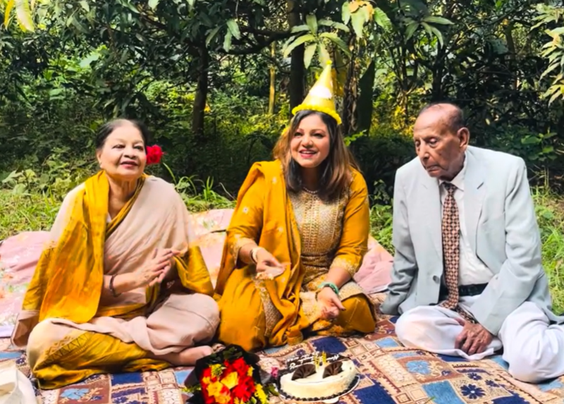 My birthday with my parents