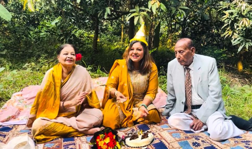 My birthday with my parents